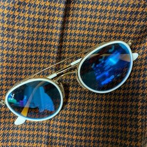 Blue Ray-ban round double bridge sunglasses